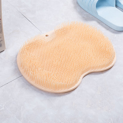 Non-slip Bath Mat Back Massage Brush Silicone Suction Cup