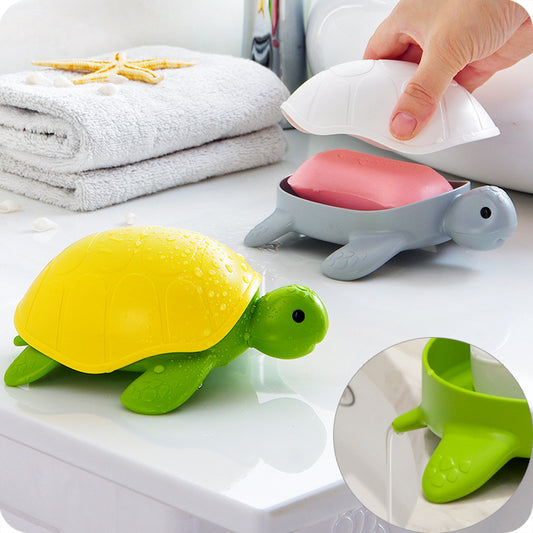 Portable bathroom drain soap tray