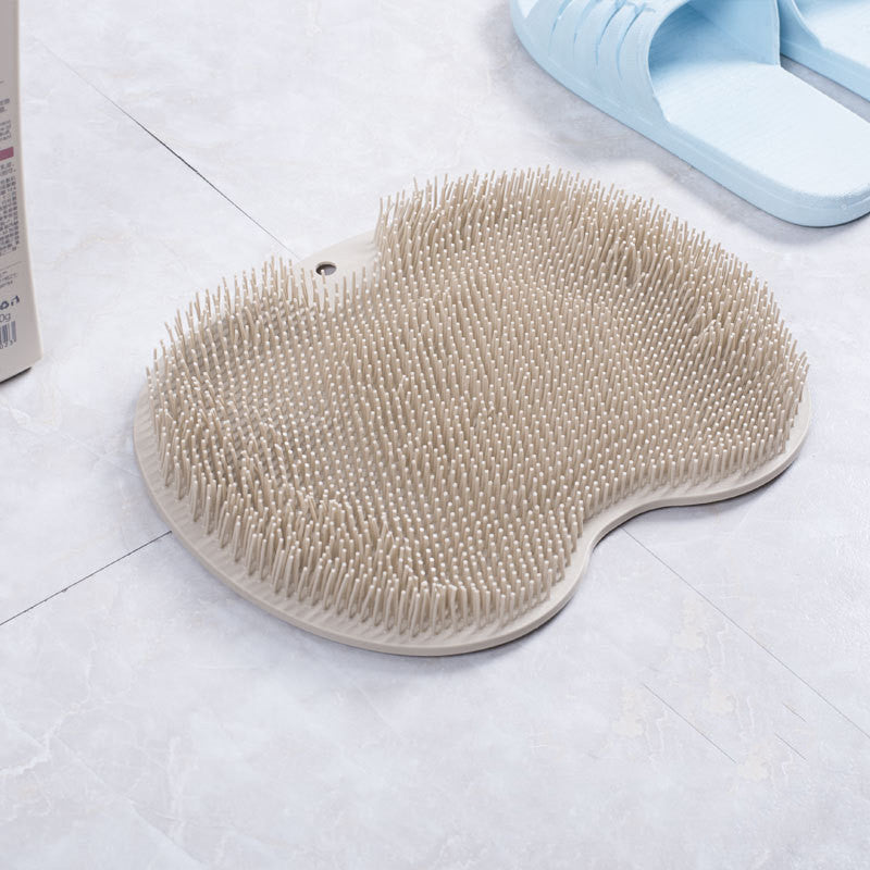 Non-slip Bath Mat Back Massage Brush Silicone Suction Cup