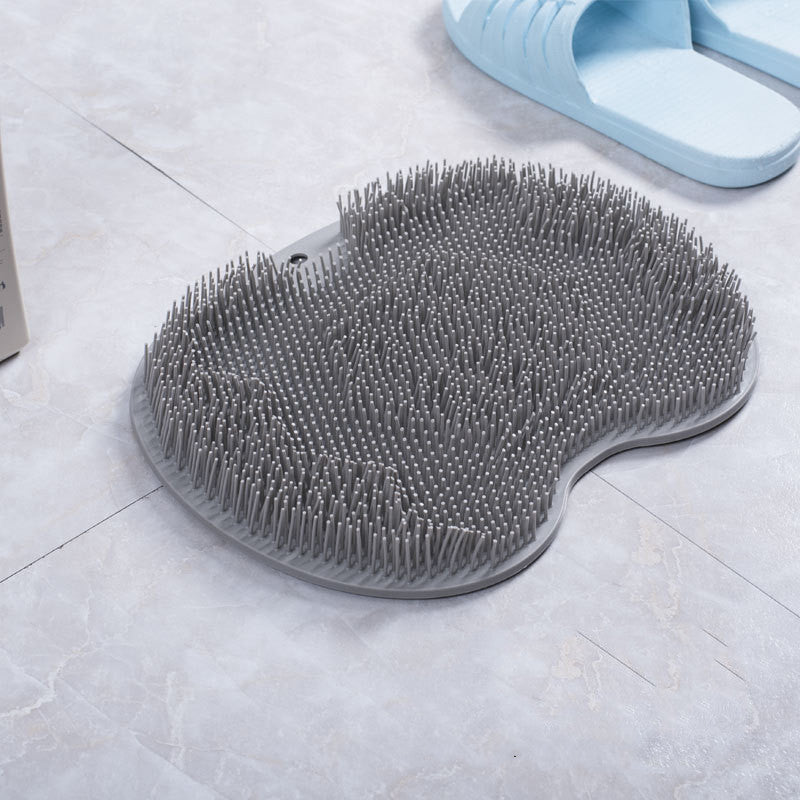 Non-slip Bath Mat Back Massage Brush Silicone Suction Cup