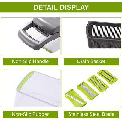 12 In 1 Manual Vegetable Chopper Slicer