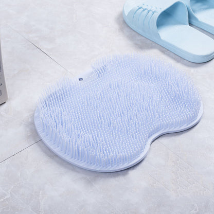 Non-slip Bath Mat Back Massage Brush Silicone Suction Cup