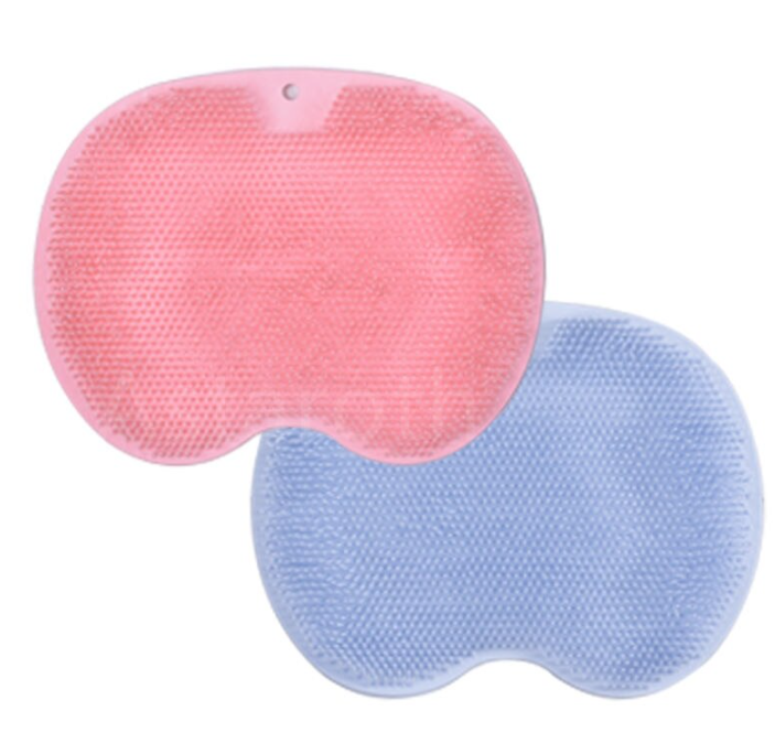 Non-slip Bath Mat Back Massage Brush Silicone Suction Cup